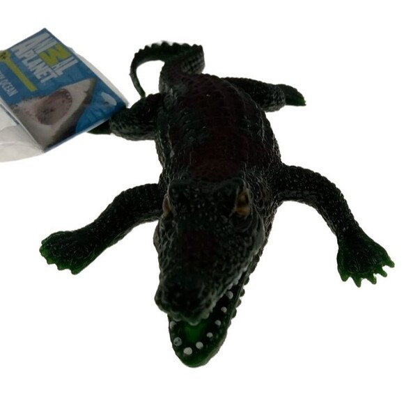 Crocodile Toy Major Life Like Stretchable Squishy Alligator Croc Toy Beaded Blip - Picture 3 of 13
